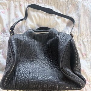 Alexander Wang Black Textured Satchel